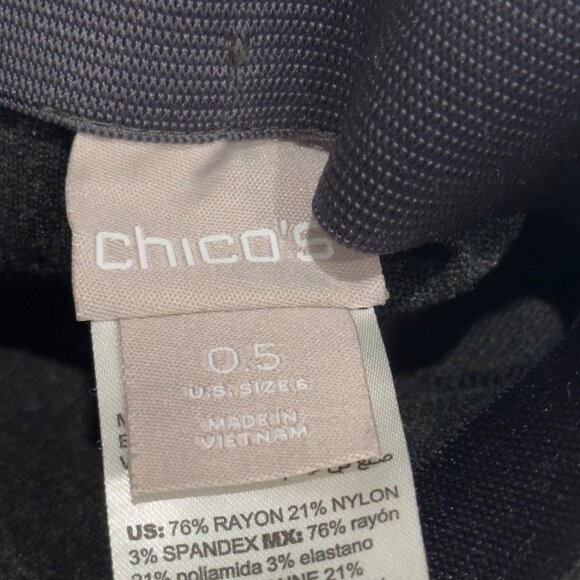 Chicos Womens Gray Charcoal Pull On Slim Dress Pants Size 0.5 Stretch Waistband - Picture 3 of 10